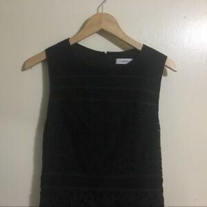 Calvin Klein Floral Embroidered Lace Dress SZ 4